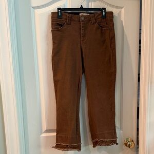 Democracy Women’s Brown Crop Jeans - Classic High-Rise Style